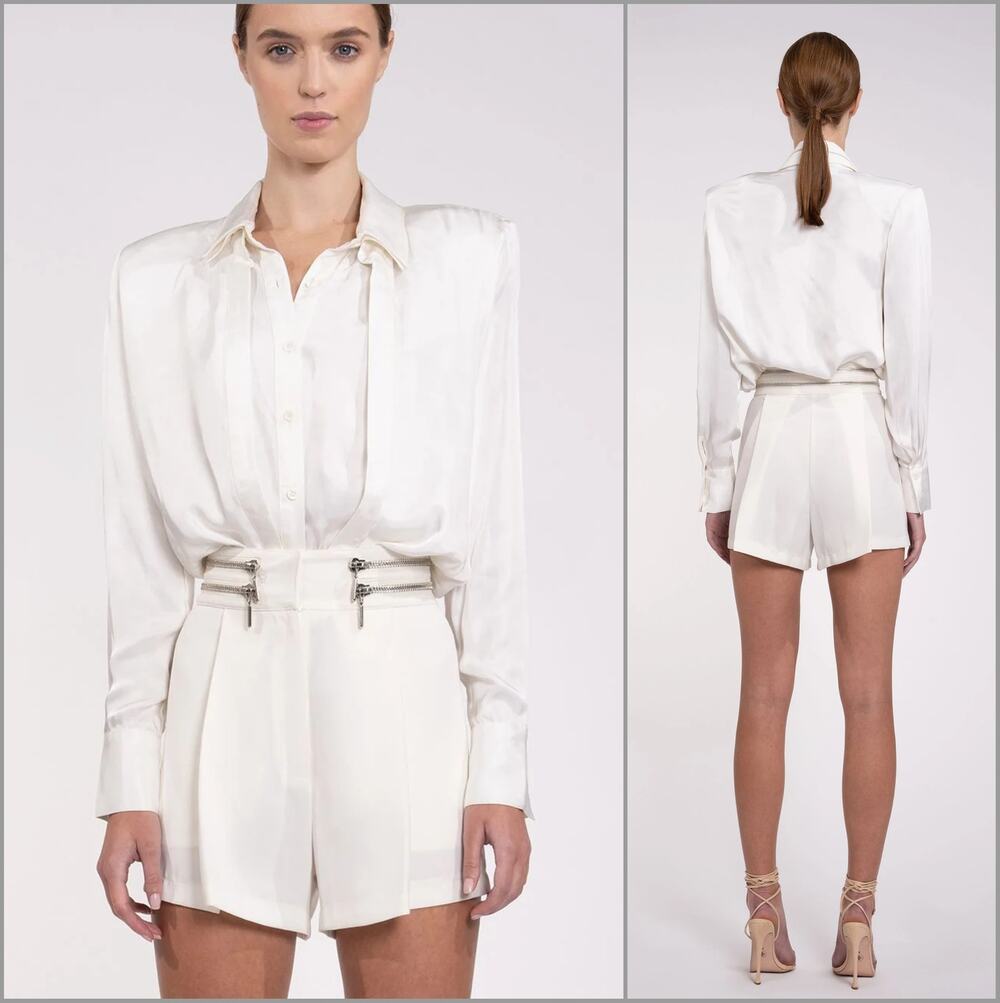 Nonchalant Label Talise Top Ivory Layered button down size Large